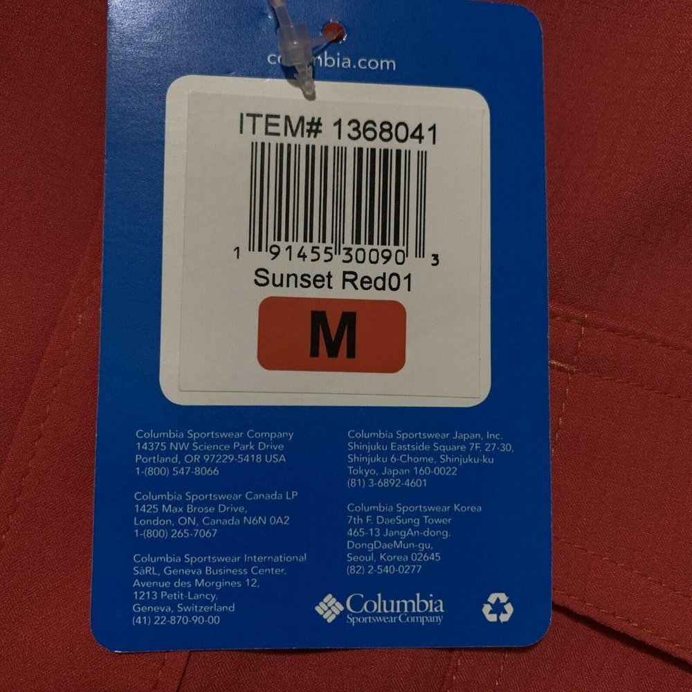 Columbia Omni-Shade SS Button Down Shirt Red - Picture 3 of 6